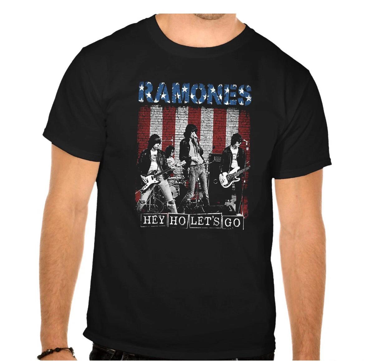 

RAMONES HEY HO LET S GO Рок-группа Легенды рок-музыки Черная ФУТБОЛКА -930- XL