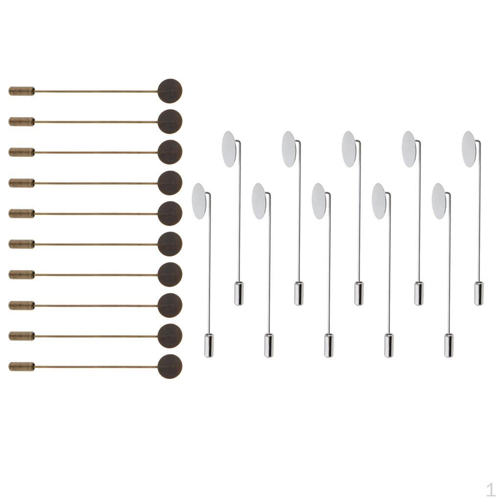 

20 шт. Пустые подносы Клей значок на лацкан Сделай сам Зажим Бутоньерка Брошь