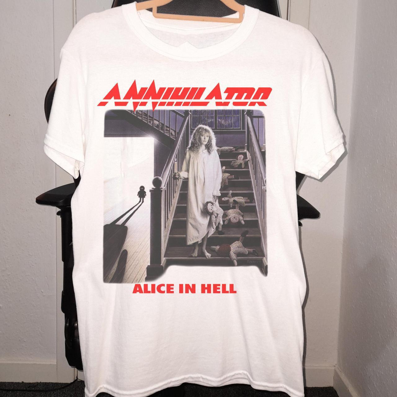 Collection Annihilator Band Tour Gift For Fan All Size White T-shirt S