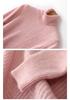 Women's High Collar Solid Color Loose Slimming Knit Pullover – 100% Pure Wool Base Layer Top for Autumn and Winter