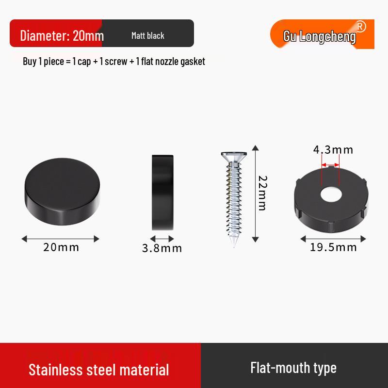 Non-marking Decorative Nail Cap for Mirrors and Tiles