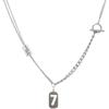 New OT Chain Digital 1 Multi-layer Stacked Stitching Necklace European and American Frigid Style Hip Hop Cool Jewelry Collarbone Chain