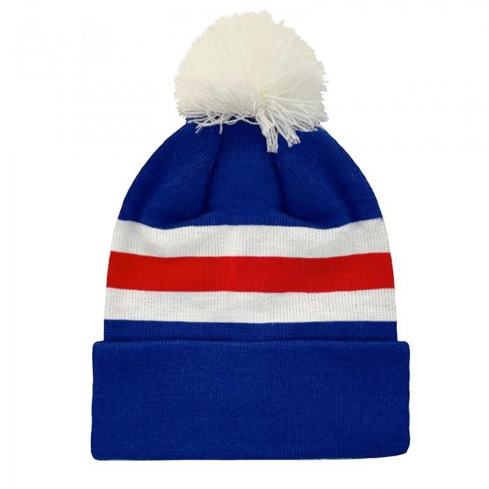 Fan Originals Rangers Contrast Striped Bobble Beanie