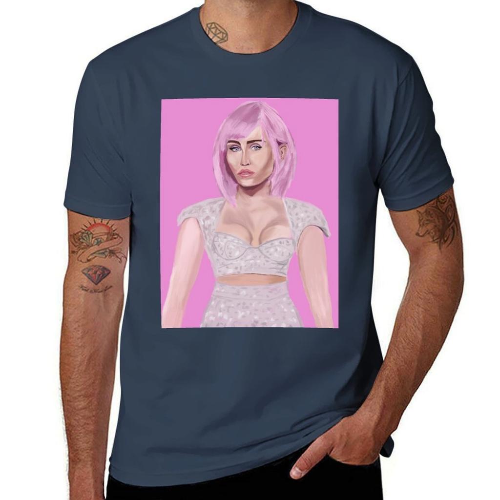 Ashley O Tshirt Basic Solid Color Casual Tee Shirt