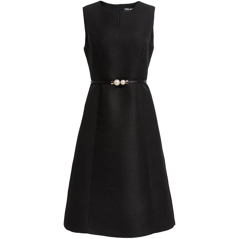

VEROMODA 2025 Spring V-Neck A-Line Belted Midi Dress S