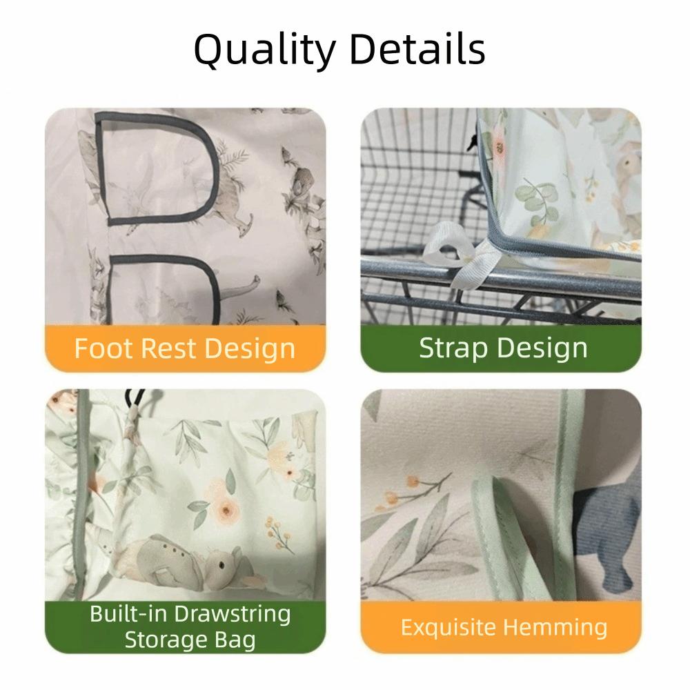 Polyester Kids Dining Chair Cover Waterproof Seat Cover  Public High Chairs