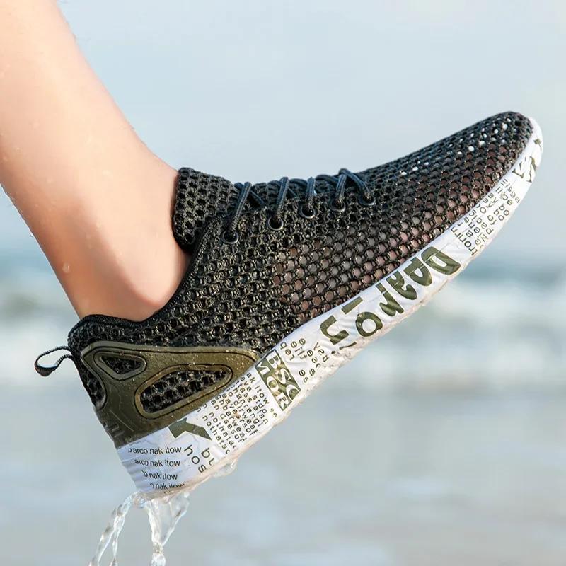 Hight Quality Summer Mens Casual Shoes Aqua Shoes Origin Air Mesh Sneakers Fashion Foam Sport Footwear Beach Shoes Water Shoes