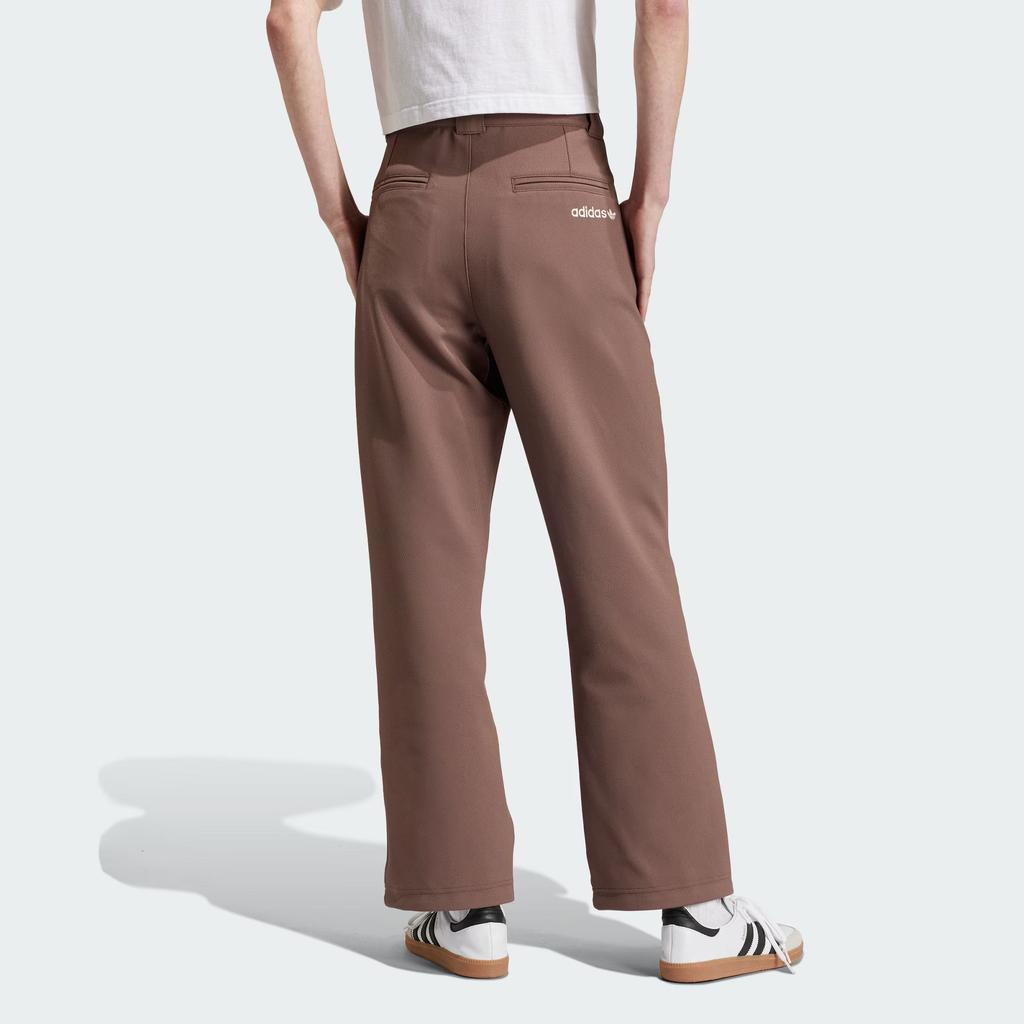 Adidas Originals Premium Ref Pants Solid Color Logo Embroidered Knitted Sports Pants Men Bottoms Rocky-Deep-Earth-Brown IS1415