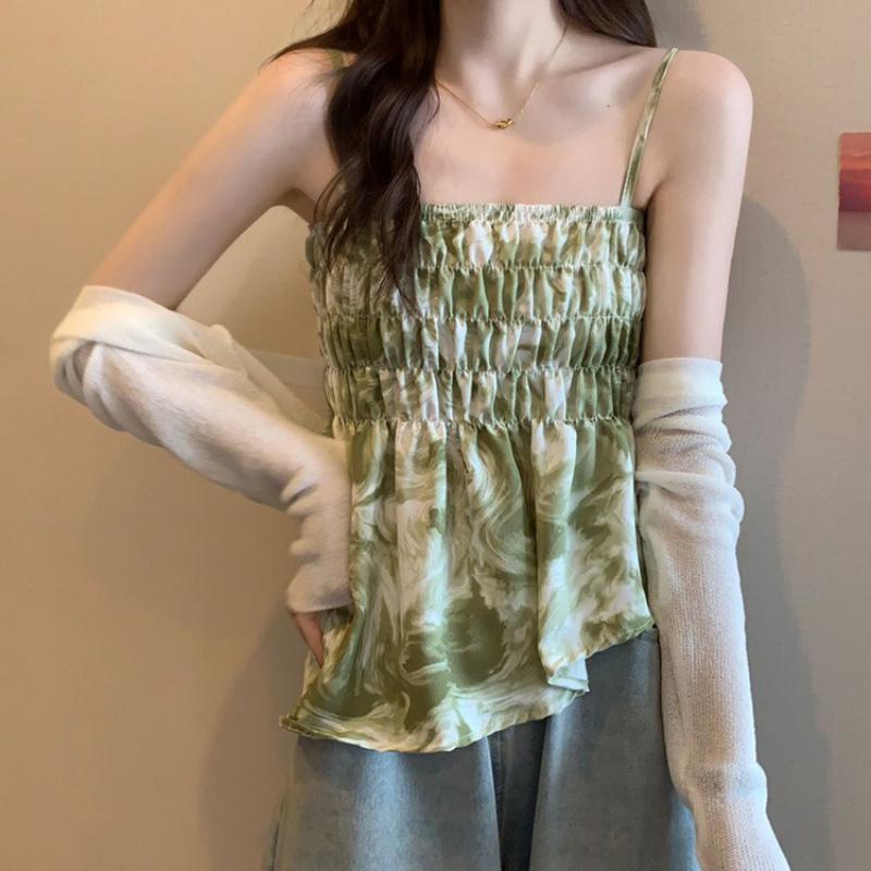 

Летний женский камзол, жилет, дизайн, пикантная рубашка с разной базой, женский летний топ в городском стиле, симпатичный женский топ One Size зелёный