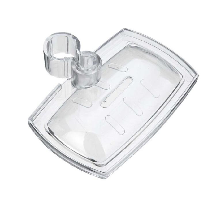 Space Saving Adjustable Shower Rod Soap Tray Bathroom Organizers Corrosion Resistant Thin Design Shower Soap Holder