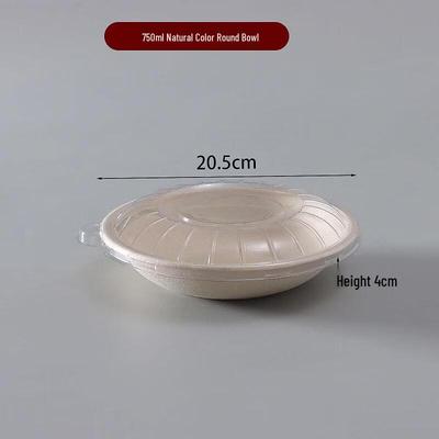 700ml Disposable Corn Starch Salad Bowls with PET Lids