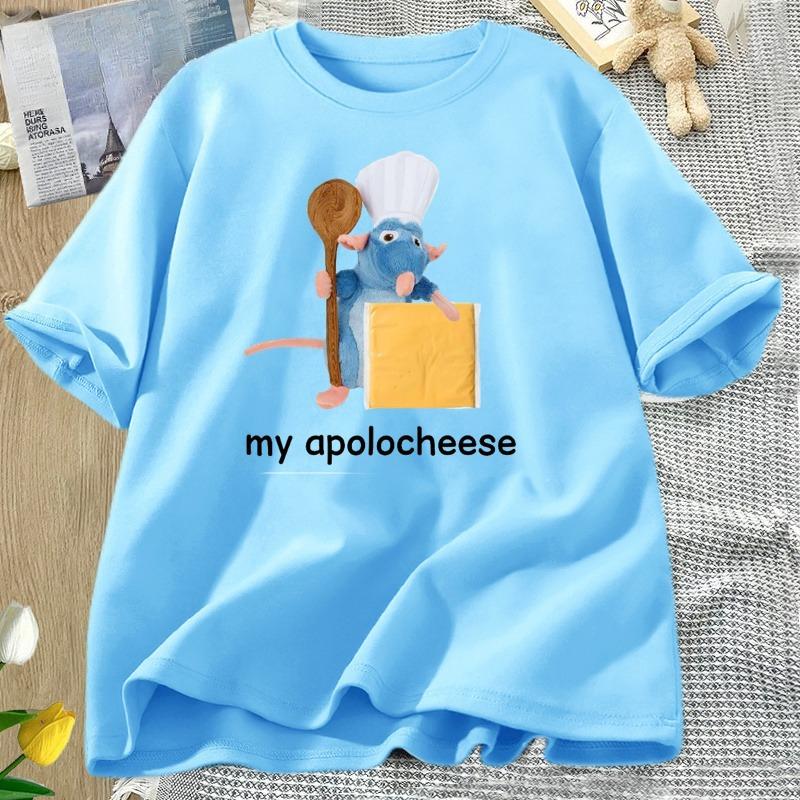Funny Rat Plush Cheese Meme Tshirt Cotton Rat Graphic T Shirts Women Unisex Fashion O Neck Tee Shirt Casual Short Sleeve Tshirt