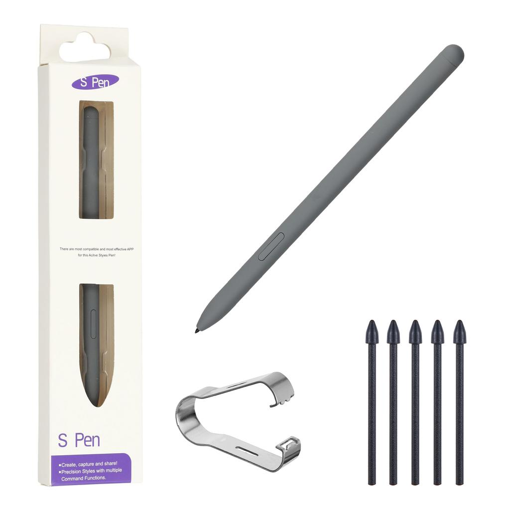 עבור סדרות Samsung Galaxy Tab S10/Tab S9 עט סטיילוס רגיש ללחץ עם 5 קצוות עט (ללא לוגו)