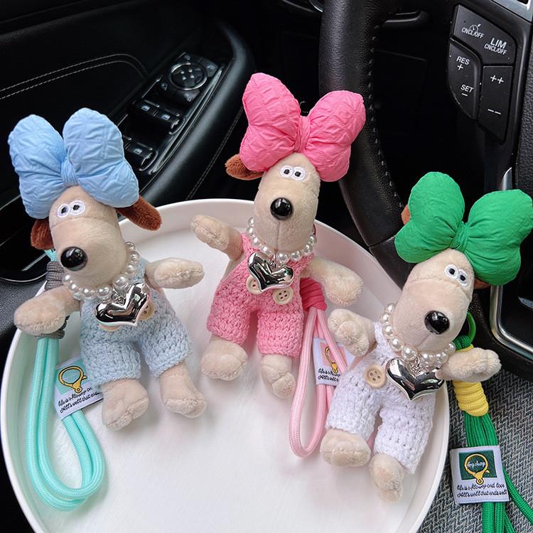 Overall Wallacegromit Cartoon Car Keychain Plush Material Perfect Gift