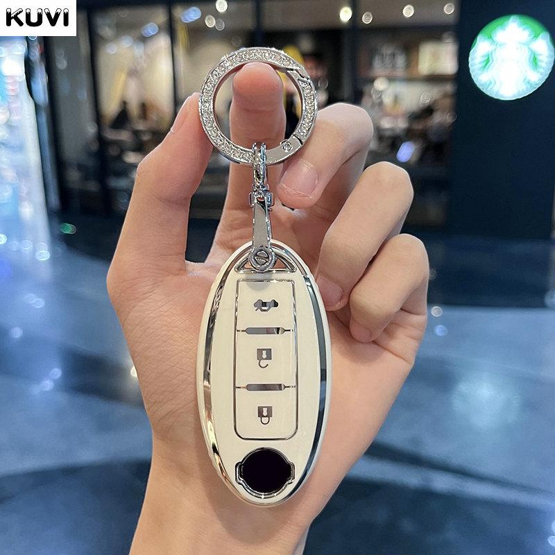 3 Button NEW TPU Car Key Case Cover For Nissan Leaf Micra Qashqai J11 J10 X Trail T32 Versa Note Patrol Fob Keychain Accessories