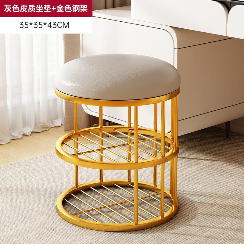 

Современный и минималистский домашний диван-табурет, журнальный столик, небольшая скамейка, креативный круглый табурет для переодевания обуви в гостиной серый