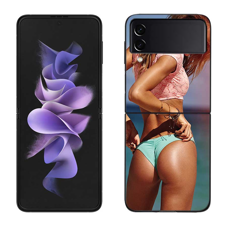 

Чехол Beach Beauty с сексуальной спиной и попкой для Samsung Galaxy Z Flip 3 Flip 5 4 5G, черный жесткий чехол для мобильного телефона Samsung Z Flip 5 5G Luxury P Samsung Z Flip 4 5G