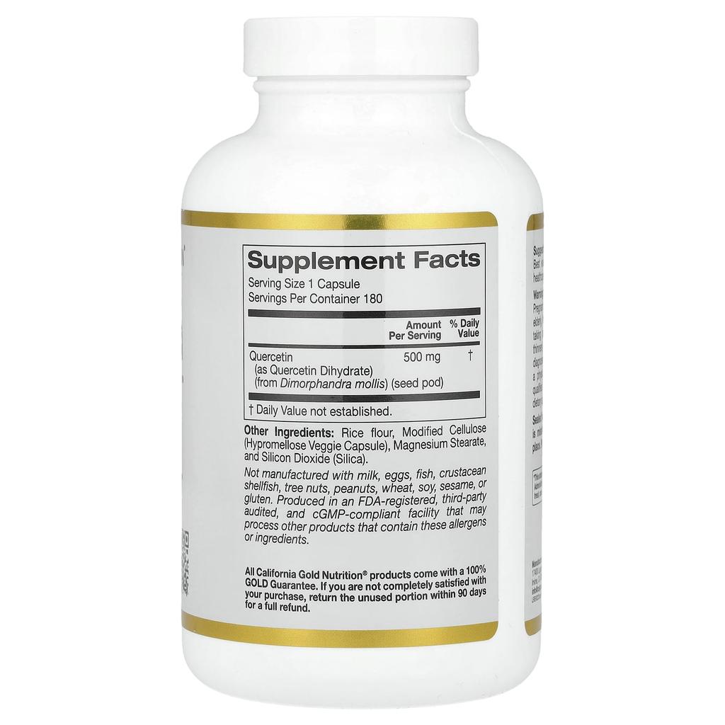 Quercetin, 500Mg, 180 Veggie Caps