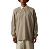Fear of God Essentials Fall-Winter 2022 Henley Rugby Long Sleeve Polo With Flocked Numbers Unisex Tops Smoke FOG-FW22-097
