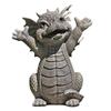 Small Dinosaur Meditate Buddha Sculpture Resin Ornament Home Room Desk Dragon Meditated Statue Model Garden Outdoor Yard Decorat