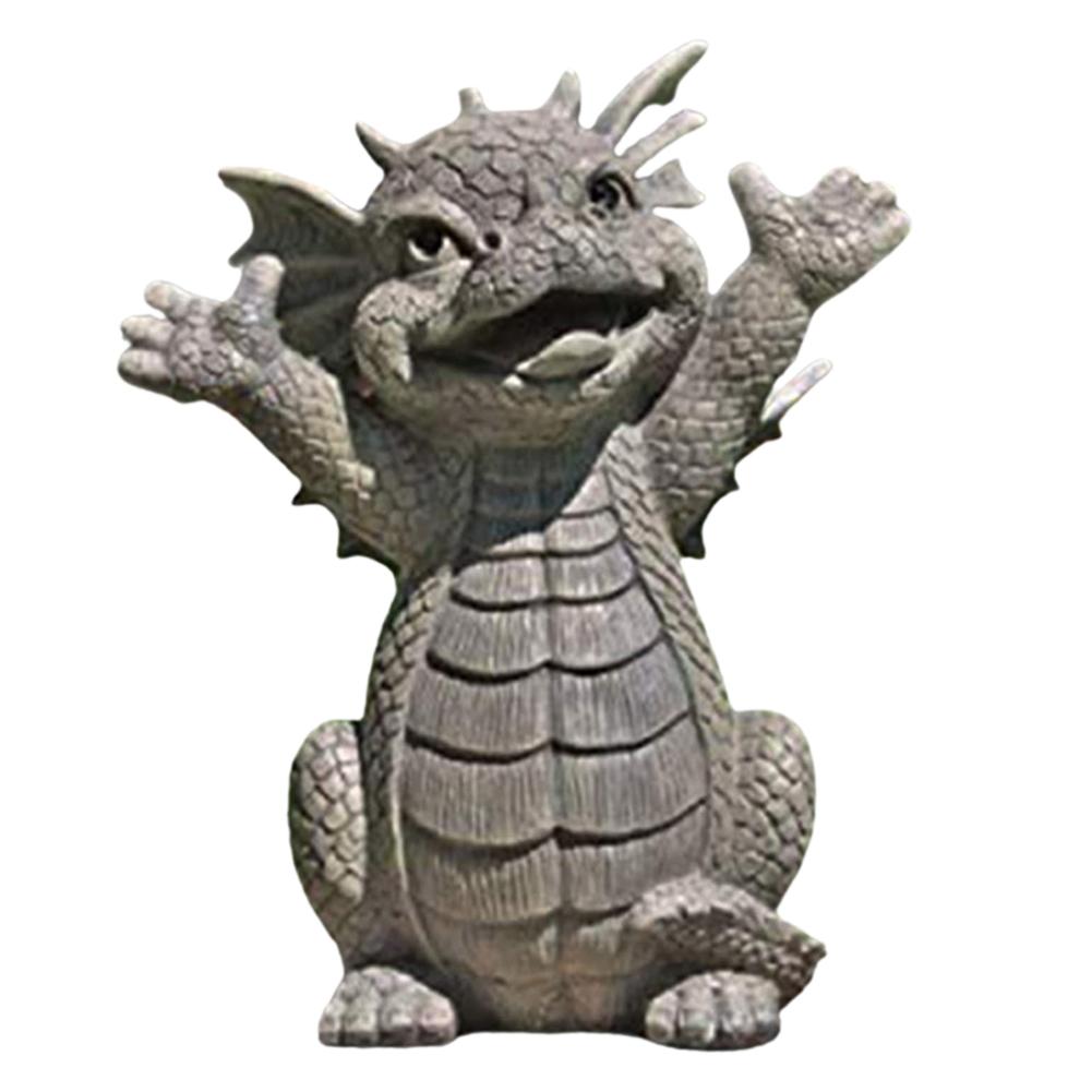 Small Dinosaur Meditate Buddha Sculpture Resin Ornament Home Room Desk Dragon Meditated Statue Model Garden Outdoor Yard Decorat