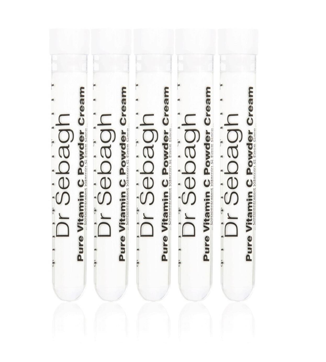Joom Vadan Srl Unisex Crema Set, Dr Sebagh, In Polvere Alla Vitamina C Pura, Rivitalizzante, Per Viso, 5 Pz, 1,95 G