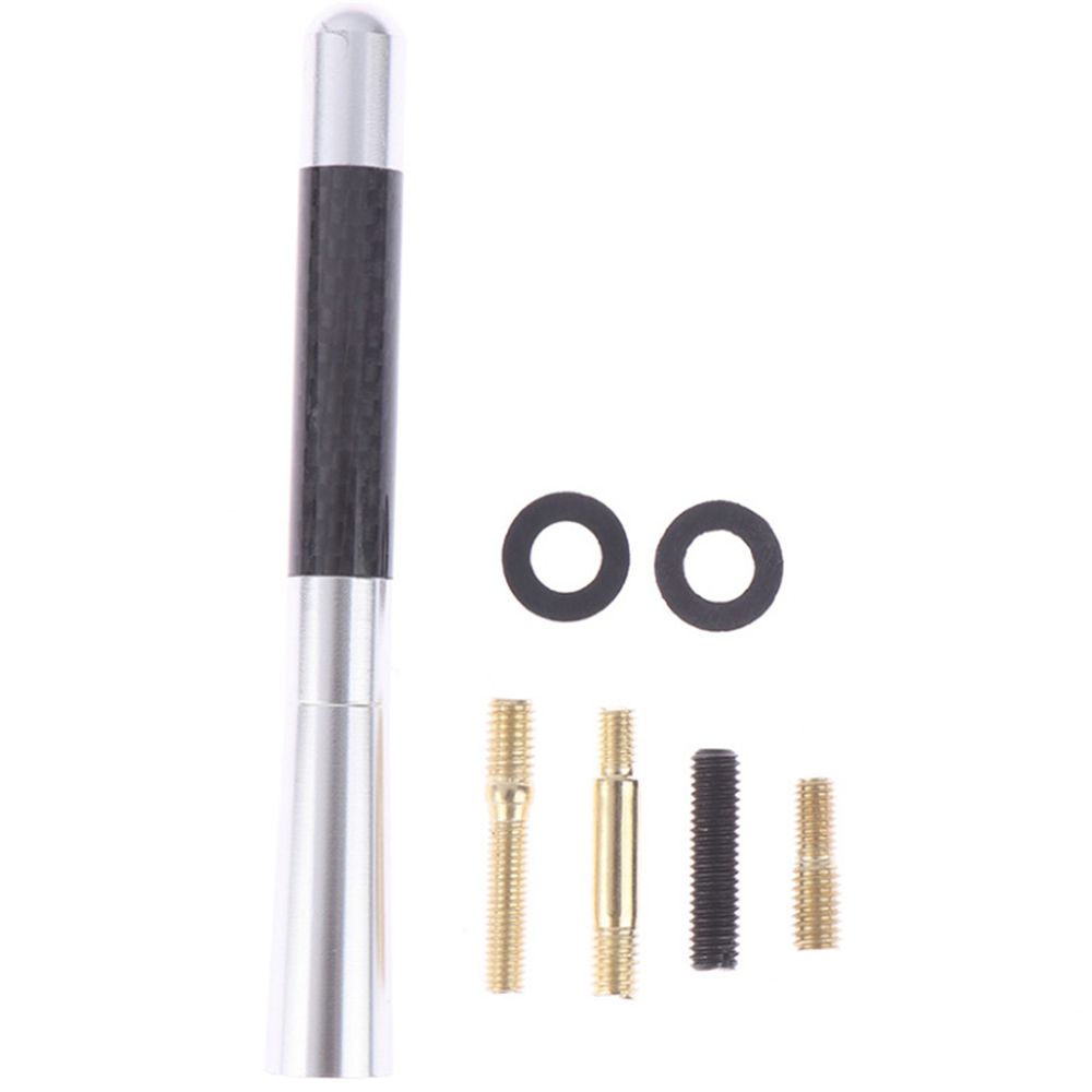 

Auto Styling Roof FM/AM Car Antenna Carbon Fiber Style Carbon Fiber Radio Signal Receiver серебряный