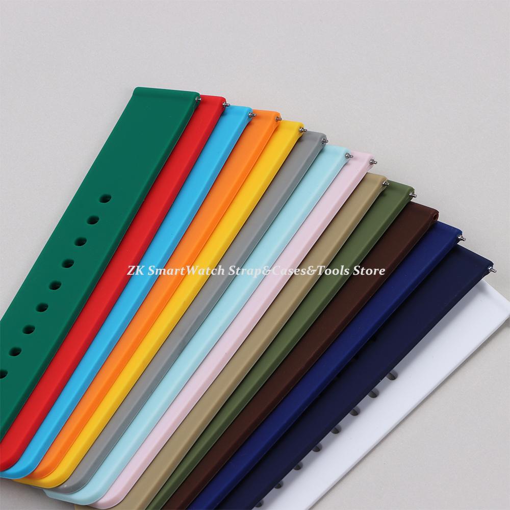 Bracelet Silicone à Libération Rapide 12/14/16mm 18mm 20mm 22mm 24mm Étanche Caoutchouc Bracelet pour Montre Connectée Huawei GT2/GT3