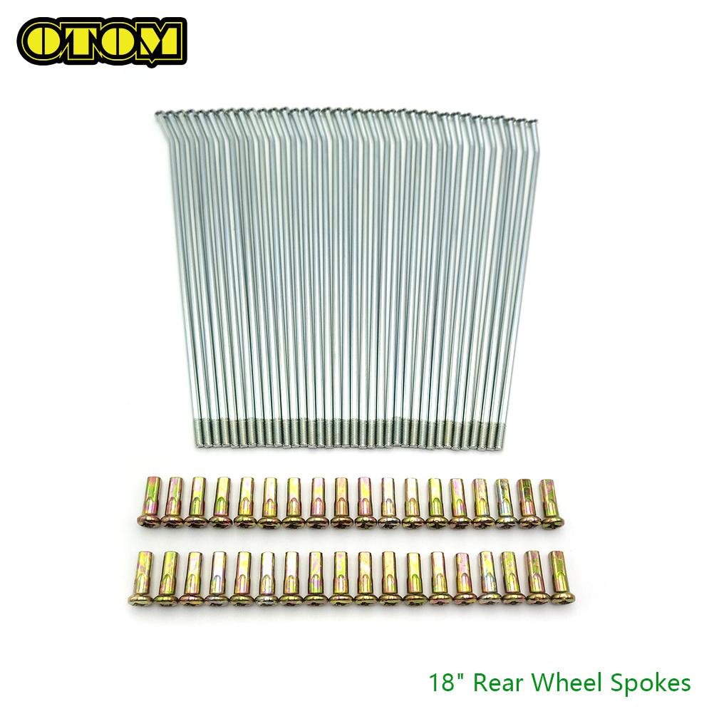 Motorcycle For HONDA 36 Pcs 21 Front 18 19 Rear Wheel Steel Spokes Nipples Pit Bike Enduro Spokes Steel Wire Cap Hat CRF 250
