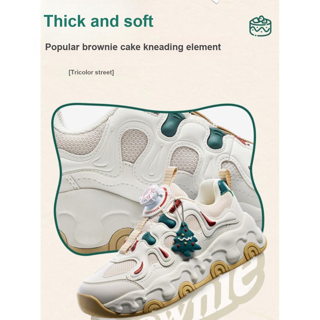 Anta Comfortable Knob Anti-Kick Wear-Resistant Kids Casual Shoes Kids Shoes Gray White A22448829-4