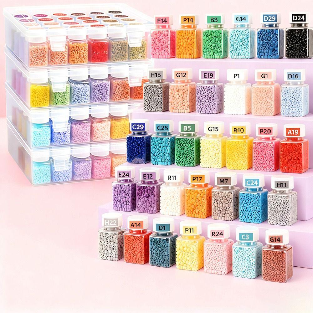 24 Color Bean-packing Material Package Color Label Stickers Bean Storage Box Children Toys