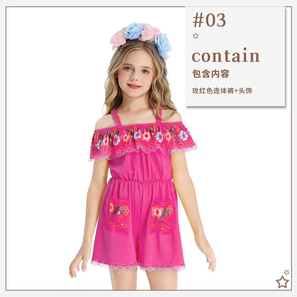 Halloween children's costumes idyllic farm style grassland Mexican traditional ethnic costumes stage performance costumes