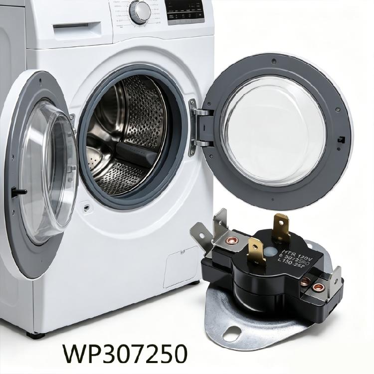 WP307250 Dryer High Limit Thermostat Replacement Home Appliance Repair Part for Frequent Laundry Operations Enduring