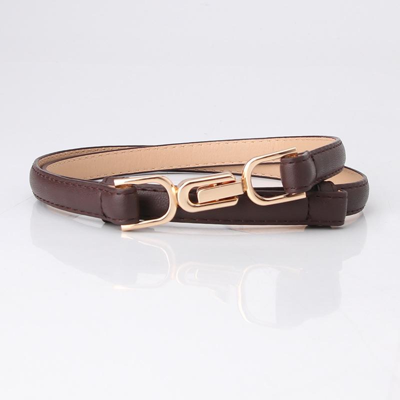 Cool Belt Female Pair Buckle Adjustable Thin Belt Simple Dress Decorative Small Belt Factory