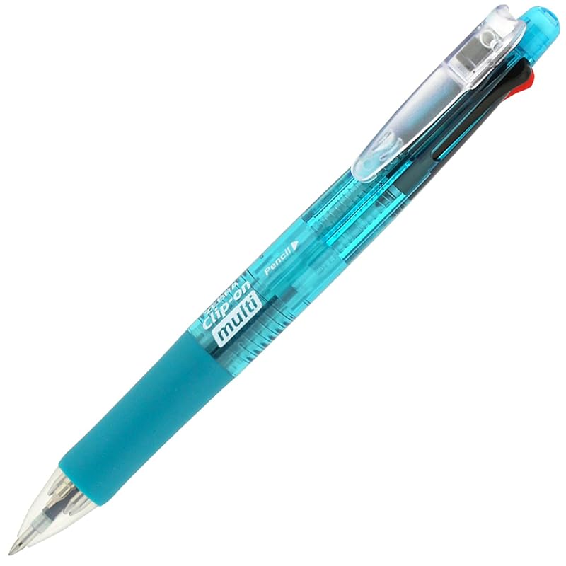 

zebra multifunction pen 4 colors + sharp Clip-on multi CC light blue B4SA1-C-LB