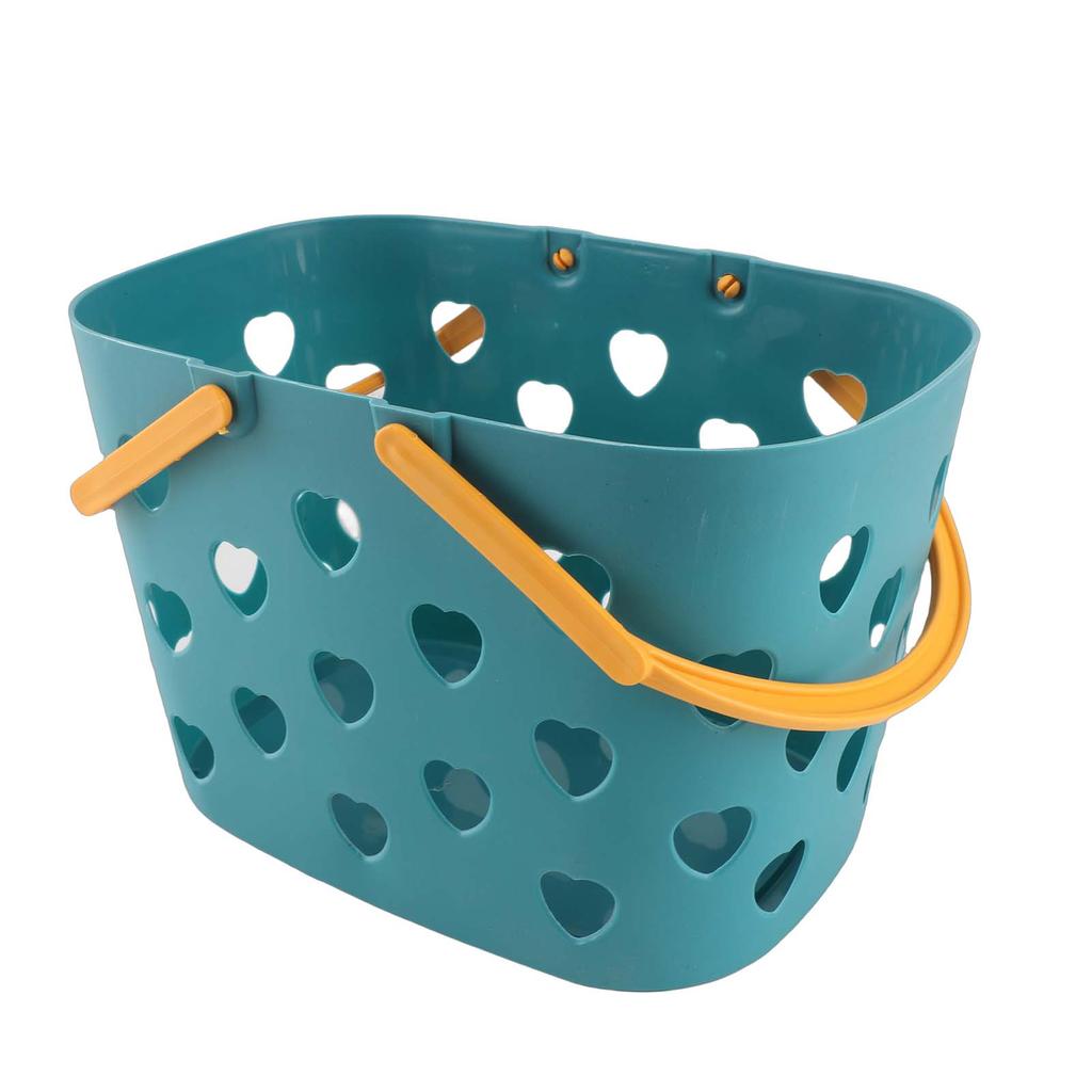 Shower Storage Basket Portable Handle Versatile Hollow Design Bath Storage Basket Organizer Bin for Home Dormitory