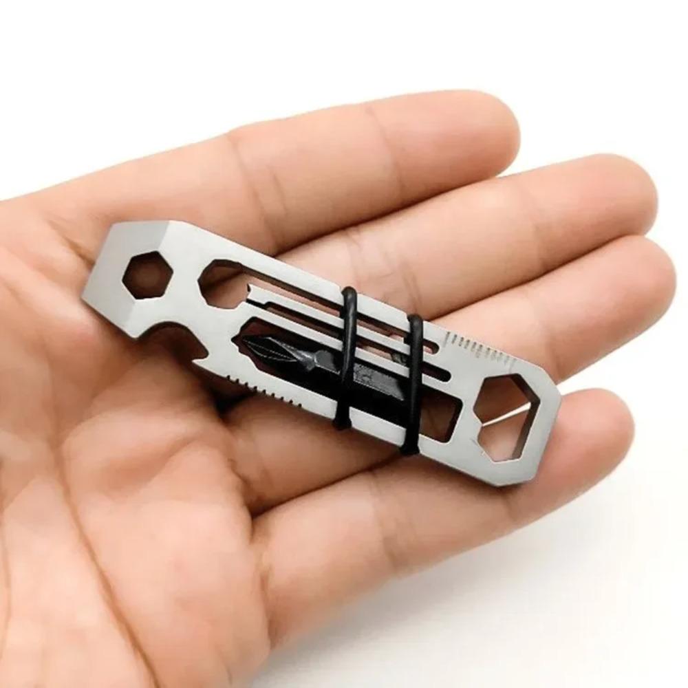 10 IN 1 Ratsche Schraubendreher Multifunktionales Brecheisen Mini EDC Multitool Inbusschlüssel Flaschenöffner Outdoor Fahrradreparaturwerkzeuge