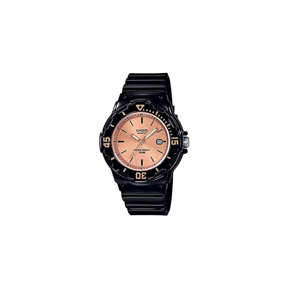 

Casio LRW-200H-9E2V Analog Watch Gloss Black Rose Gold Women s Kids Imported Model
