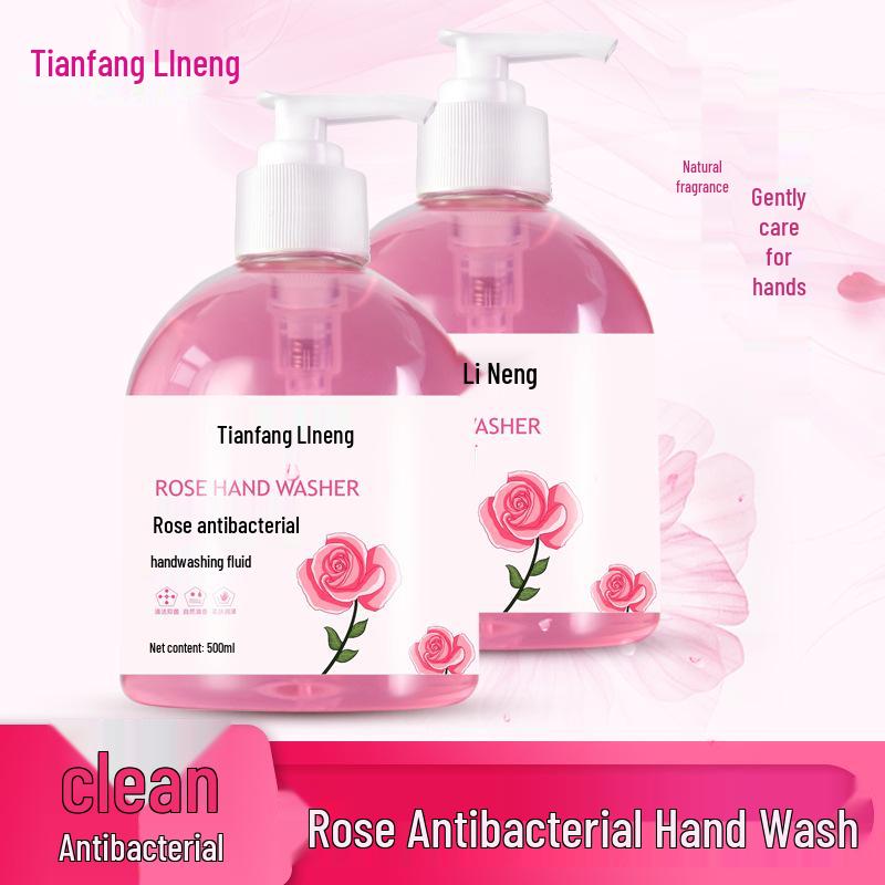 Tianfang Lineng Rose-Scented Antibacterial Hand Soap, 500ml - Perfect for Families & Hotels