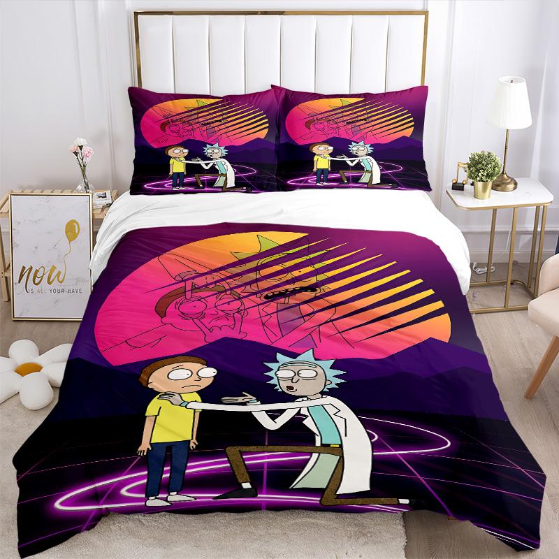 Space Adventure Friends Print 3Pcs Bedding Setduvet Cover With 2 Bedropillowcase Home Birthday Gift