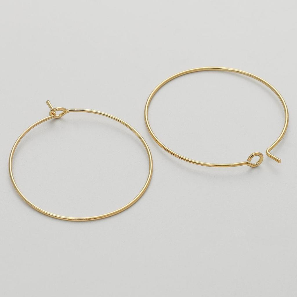 1pair 15/20/25/30mm Brass Hook Earring for Women Grils Earring Hook Findings