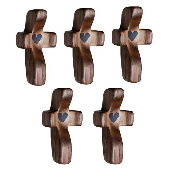 Handcrafted Wooden Fidget Cross Pocket Prayer Cross Fingertip Stress Relief Cross Gadget