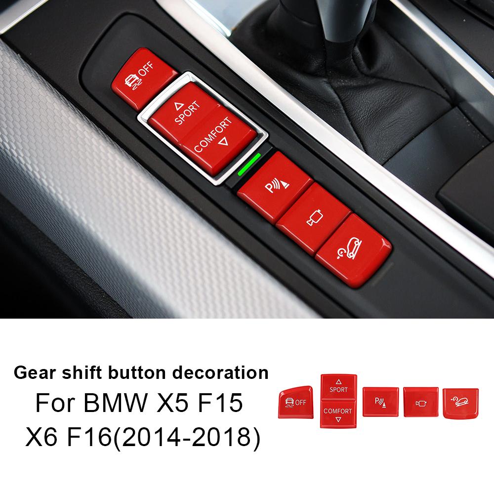 Interior Moulding Button Cover for BMW X5 F15 X6 F16 2014-2018 Replacement A red / for F15 2014-2018