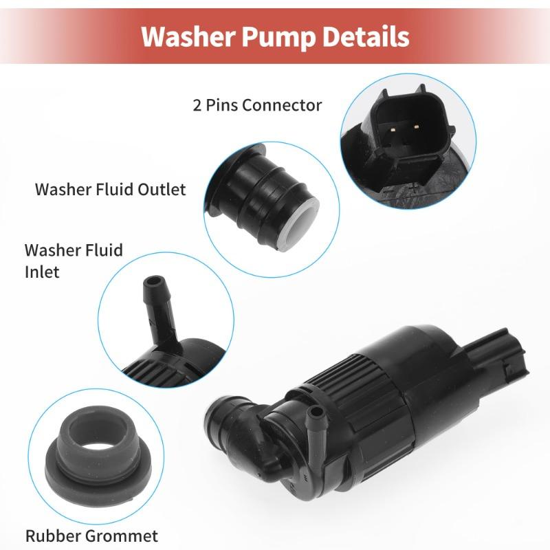 BA5317664AA Windshield Washer Pump W/Grommet for Ford Ranger Lincoln MKZ Mondeo Taurus EVOS F-150