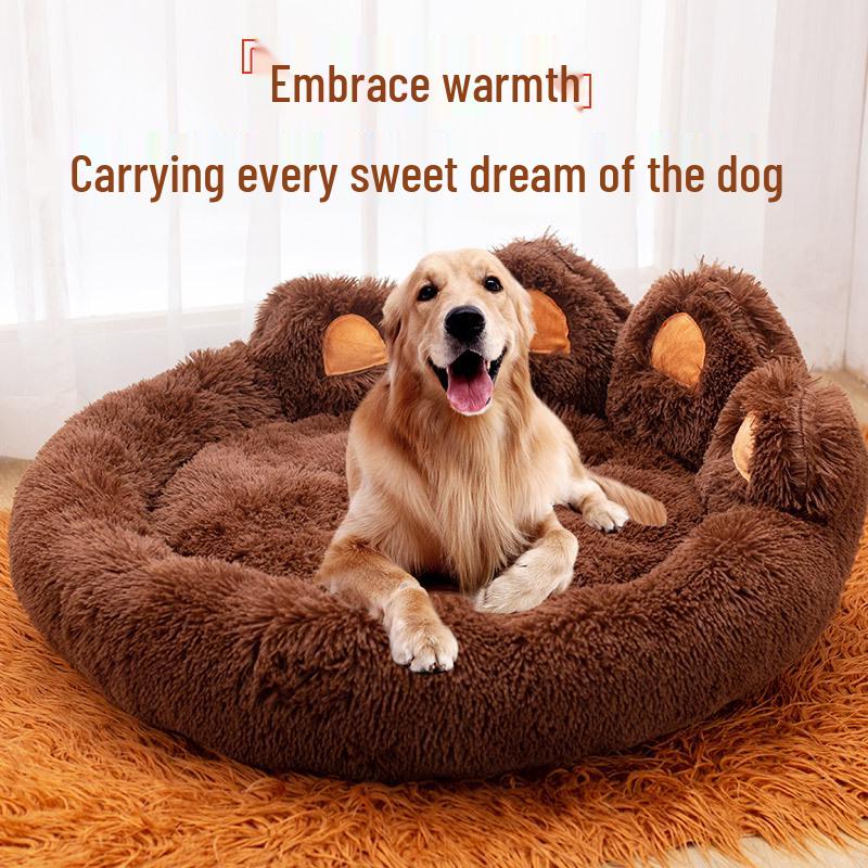 All-Season Plush Dog and Cat Nest - Cozy, Fun, and Thickened Pet Bed