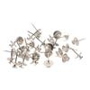 30Pcs Picture Hanging Nails Zinc Alloy Decorative Double Headed Push Pins Hooks Thumbtacks for Wall Hangings Picture