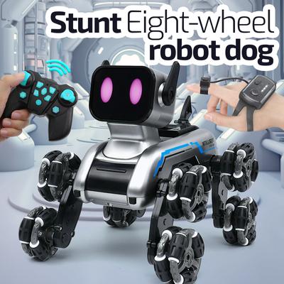 Nowy Stunt Robot Pies Dzieci 8 Koła Zdalnie Sterowany Samochód z Muzyką i Światłami Inteligentny Zdalnie Sterowany Robot Pies Prezent Urodzinowy Zabawka Prezent Świąteczny