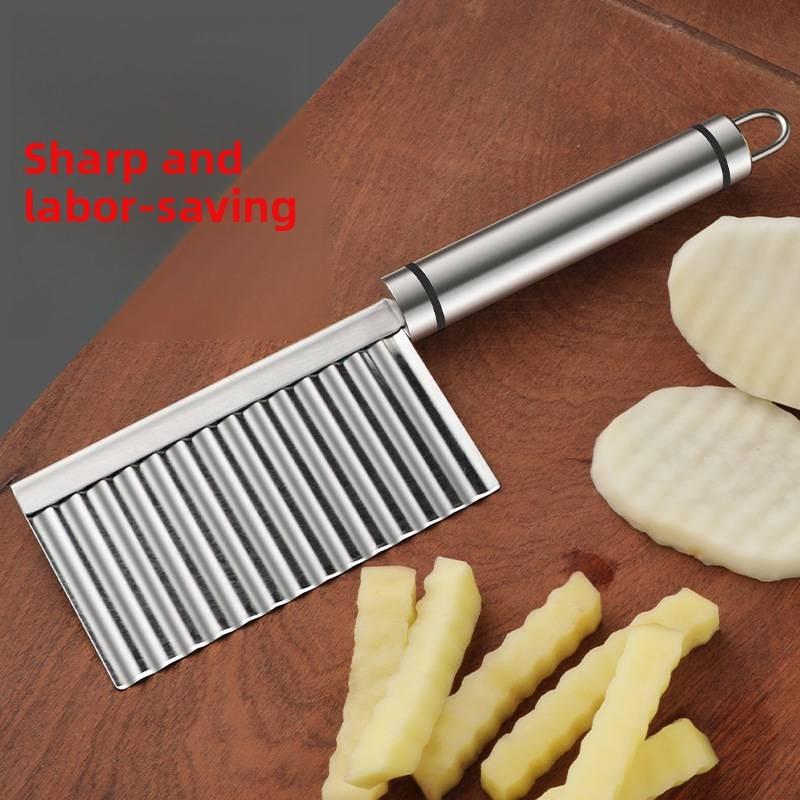 Crinkle Cutter Stainless Steel Multifunction Kitchen Slicer For Vegetables And Fruits