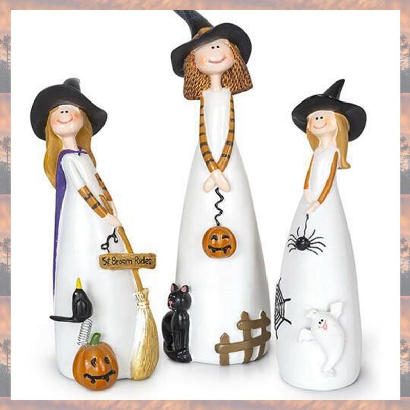 2025 Trend Halloween Witch Figurines And Statues Home Decor Cute Elf Sculpture B 1 PCS Home Decor Home Decor Gifts
