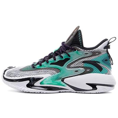 Men Kuangchao 5 Pro Professional Basketball Shoes White Black Mint Green 112131601-1